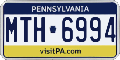 PA license plate MTH6994