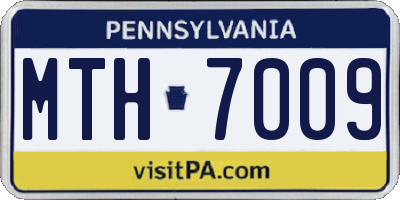 PA license plate MTH7009