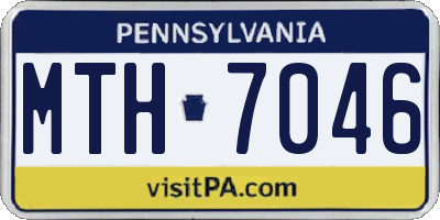 PA license plate MTH7046