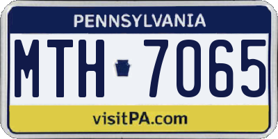PA license plate MTH7065