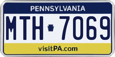 PA license plate MTH7069