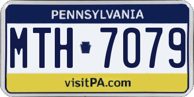PA license plate MTH7079