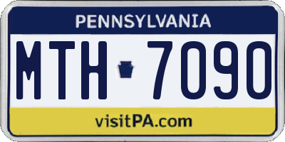 PA license plate MTH7090