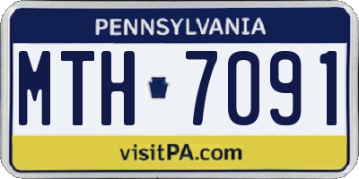 PA license plate MTH7091