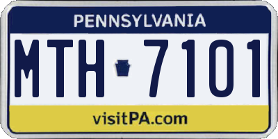 PA license plate MTH7101