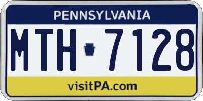 PA license plate MTH7128