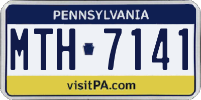 PA license plate MTH7141