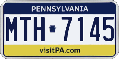 PA license plate MTH7145