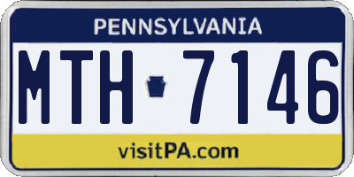 PA license plate MTH7146