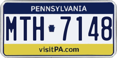 PA license plate MTH7148