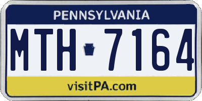 PA license plate MTH7164