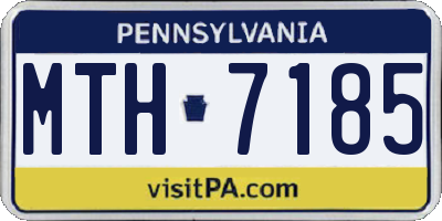 PA license plate MTH7185