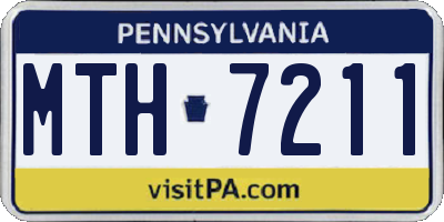 PA license plate MTH7211