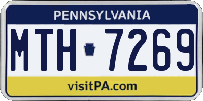PA license plate MTH7269