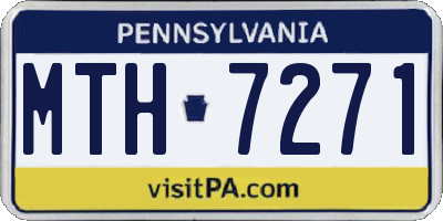 PA license plate MTH7271
