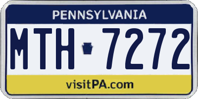 PA license plate MTH7272