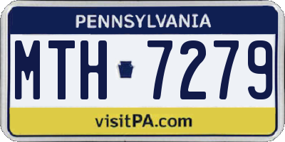 PA license plate MTH7279
