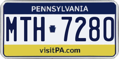 PA license plate MTH7280