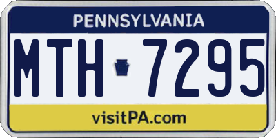 PA license plate MTH7295