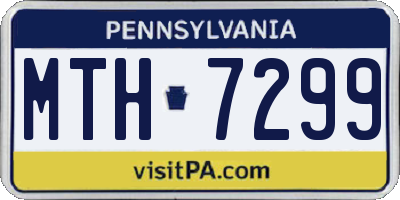 PA license plate MTH7299