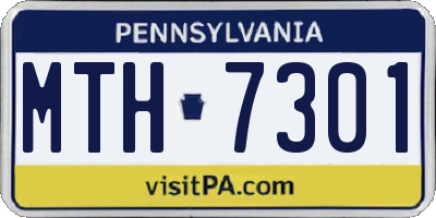 PA license plate MTH7301