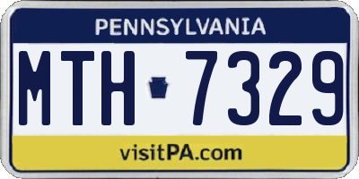 PA license plate MTH7329