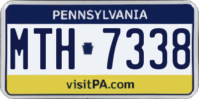 PA license plate MTH7338