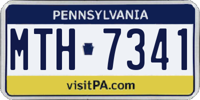 PA license plate MTH7341