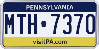 PA license plate MTH7370