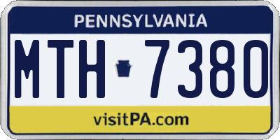 PA license plate MTH7380