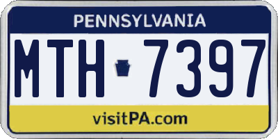 PA license plate MTH7397