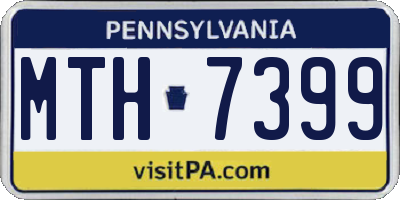 PA license plate MTH7399