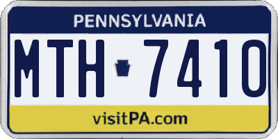 PA license plate MTH7410