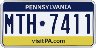 PA license plate MTH7411