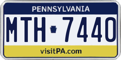 PA license plate MTH7440
