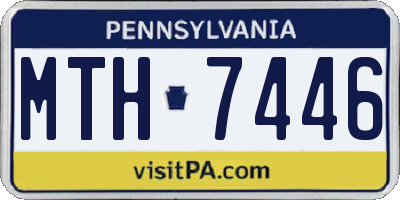 PA license plate MTH7446
