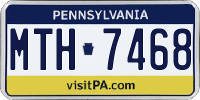 PA license plate MTH7468