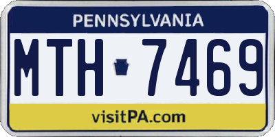 PA license plate MTH7469