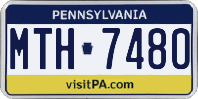 PA license plate MTH7480