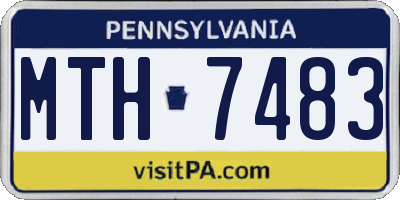 PA license plate MTH7483
