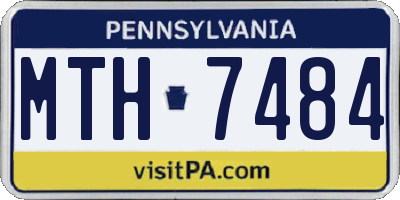 PA license plate MTH7484
