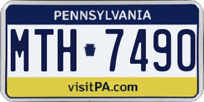 PA license plate MTH7490