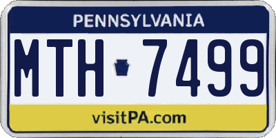 PA license plate MTH7499