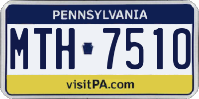 PA license plate MTH7510