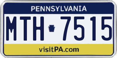 PA license plate MTH7515