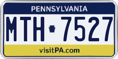 PA license plate MTH7527