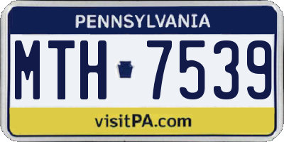PA license plate MTH7539