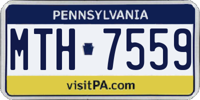 PA license plate MTH7559