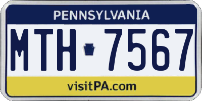 PA license plate MTH7567
