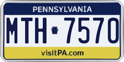 PA license plate MTH7570